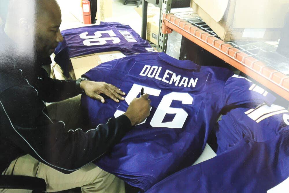 Chris Doleman Signed Minnesota Vikings Signed Jersey (Radtke COA) 8xPr –