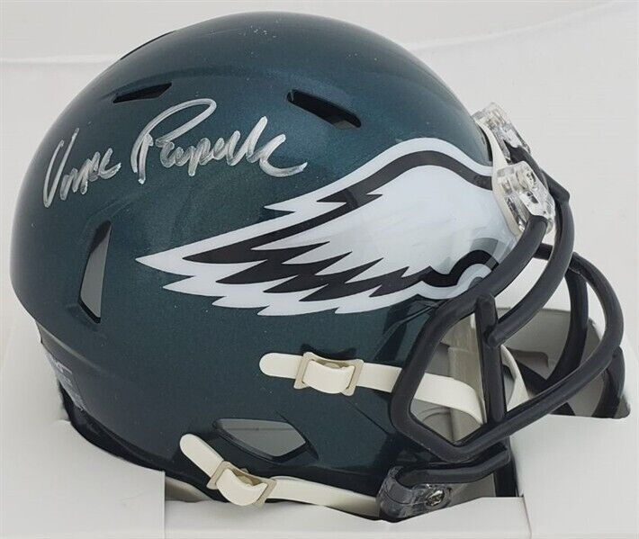 Vince Papale Signed Philadelphia Eagles Flash Alternate Mini Helmet (JSA COA)
