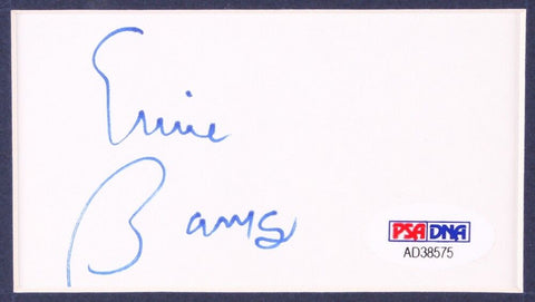 Ernie Banks Signed Cubs 17x23 Framed Cut Display + Ticket & 1970 Scorecard (PSA)