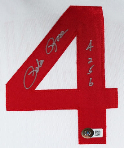 Pete Rose Signed Cincinnati Reds Jersey Inscribed "4256"(Beckett) 2xSeries Champ