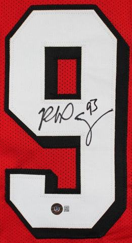 Richard Seymour Signed Georgia Bulldogs Jersey (Beckett) 3xSuper Bowl Champion
