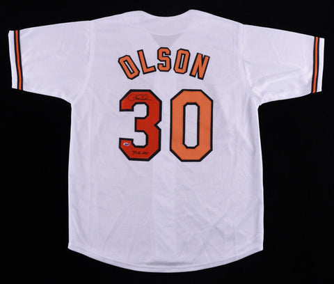 Greg Olson Signed Baltimore Orioles Jersey Inscribed "89 AL ROY" (RSA Hologram)