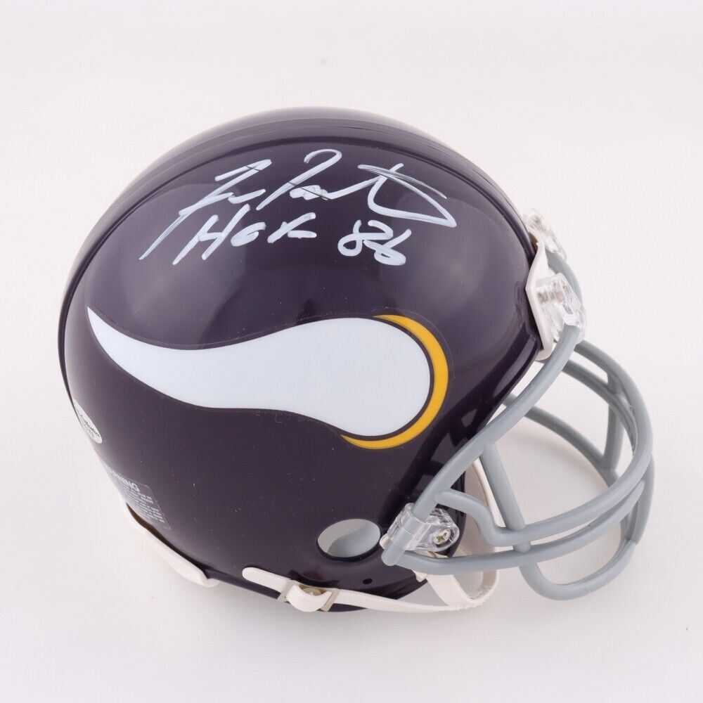 Fran Tarkenton Signed Minnesota Vikings Mini Helmet (Leaf COA) 9xPro Bowl Q.B