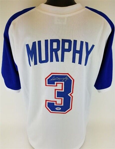 Dale Murphy Signed Atlanta White Baseball Throwback Jersey (JSA)