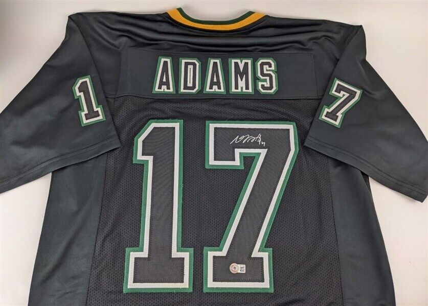 Davante Adams Signed Green Bay Packers Blackout Jersey (Beckett
