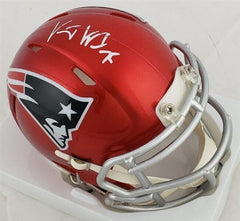 Vince Wilfork Signed New England Patriots Mini Helmet (Patriots Alumni Club COA)