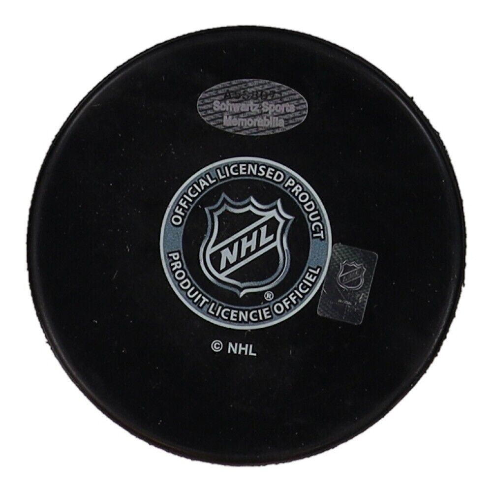 Doug Gilmour Signed Toronto Maple Leafs Logo Puck Inscribed "HOF 11" (JSA COA)