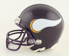 Cris Carter Signed Vikings Mini-Helmet (Schwartz) Minnesota Hall of Fame W.R.