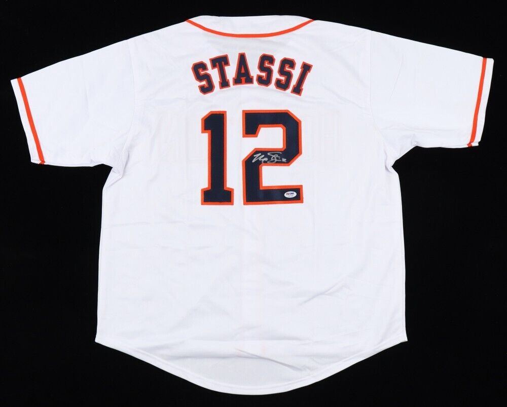 Max Stassi Signed Houston Astros Jersey (PSA COA) Stros Backup