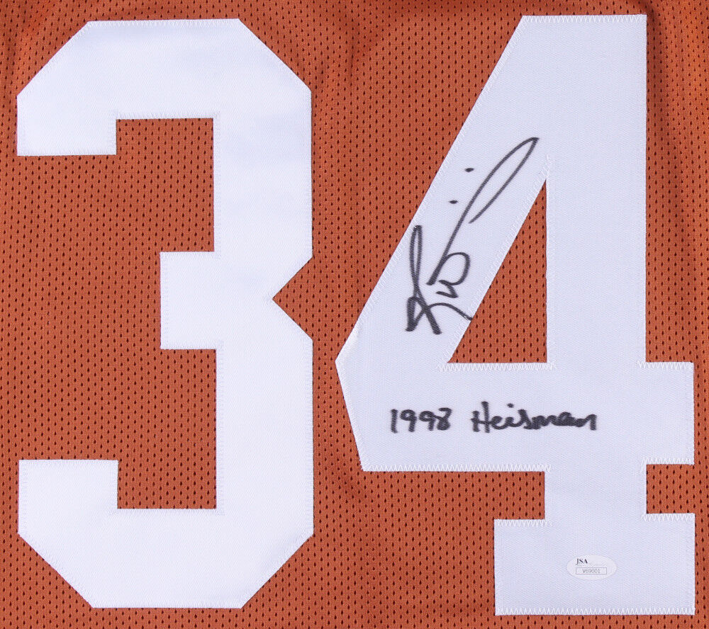 Ricky Williams 1998 Heisman Autographed Texas Longhorns Custom Football  Jersey - BAS COA