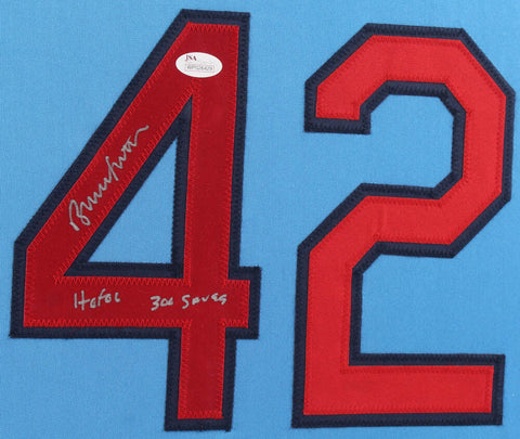 Bruce Sutter Signed Cardinals 31x35 Framed Jersey Inscribed "HOF 06" (JSA Holo)