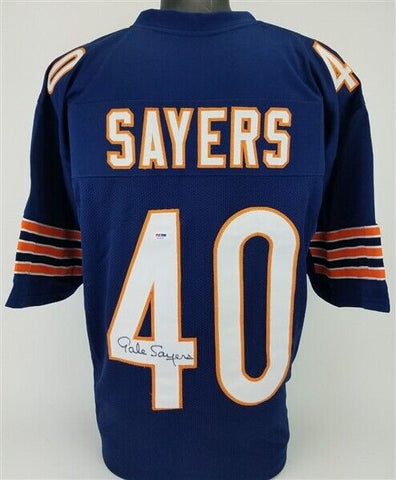 Gale Sayers Signed Chicago Bears Jersey (PSA COA) 4×Pro Bowl RB 1965–1967,1969