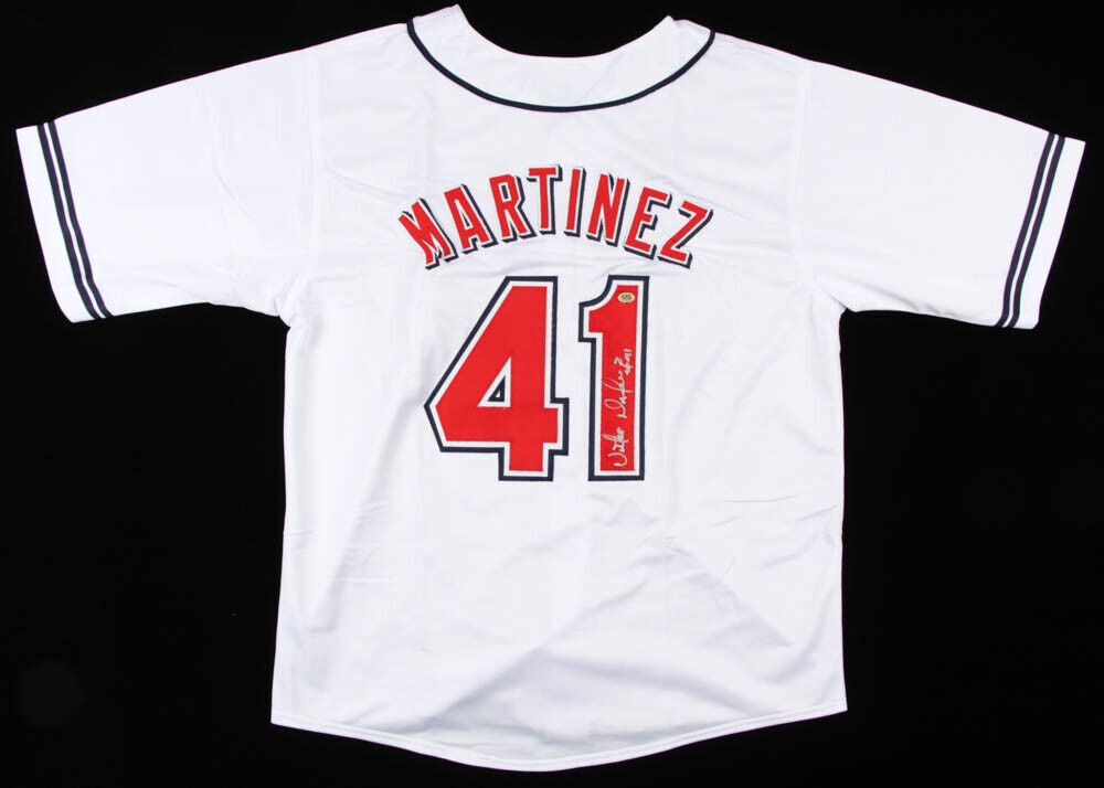 Victor Martinez Signed Cleveland Indians Jersey (PSA COA) 5xAll Star C –