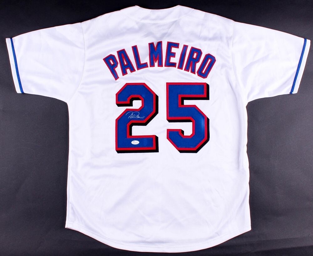 Rafael Palmeiro Signed Texas Rangers Jersey (JSA) 500 Home Run / 3000 –
