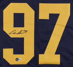 Aidan Hutchinson Signed Michigan Wolverines Jersey (Beckett) Lions Defensive End