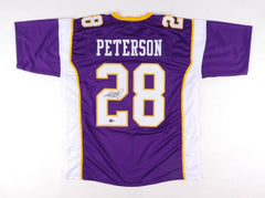 Adrian Peterson Signed Minnesota Vikings Jersey (Beckett) NFL MVP 2012 R.B