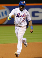 Jose Reyes Signed New York Mets Pinstriped Jersey (JSA COA)4xAll Star Shortstop