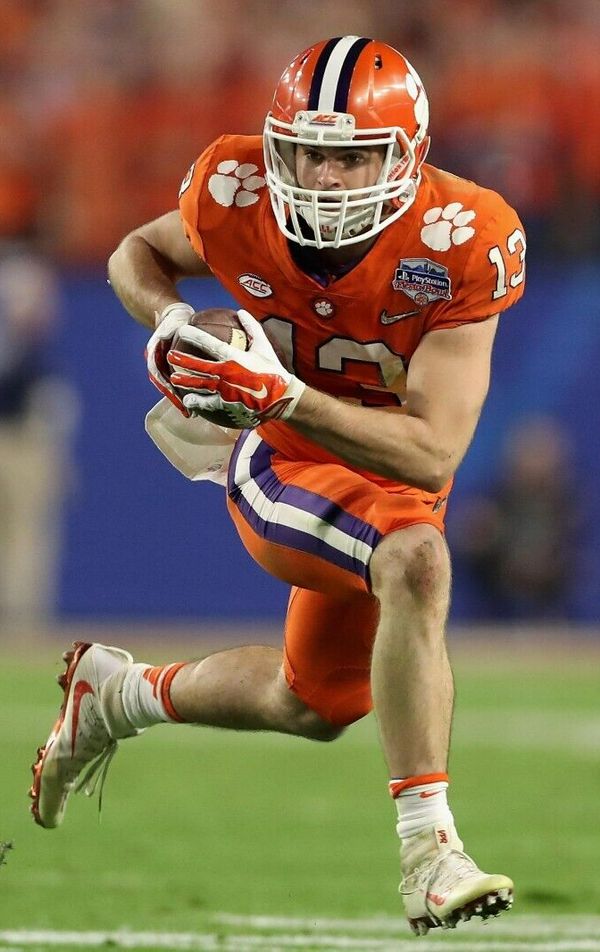 Clemson Tigers Hunter Renfrow Autographed Orange Jersey Beckett