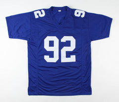 Michael Strahan New York Giants Signed Jersey (Beckett COA) 7×All Pro Def.End
