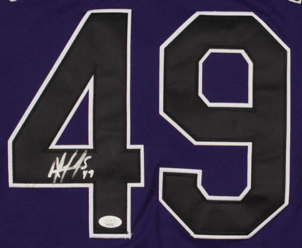 Antonio Senzatela Signed Colorado Rockies Majestic MLB Purple