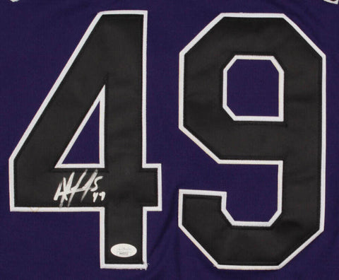 Antonio Senzatela Signed Colorado Rockies Majestic MLB Purple Jersey (JSA COA)