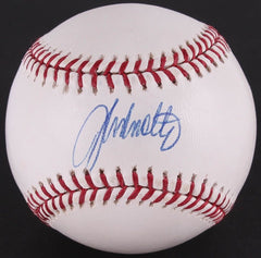 John Smoltz Signed OML Baseball JSA COA 213 Wins,3,084 K's,154 Saves Atl.Braves