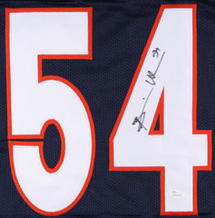 Brian Urlacher Signed Chicago Bears Blue Jersey (JSA Hologram) 8x Pro Bowl L.B.