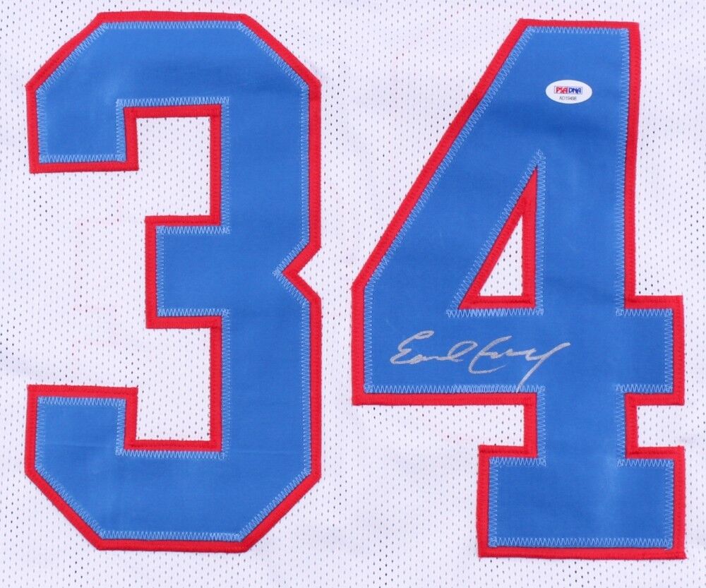Earl Campbell Signed Custom White College Football Stat Jersey HT