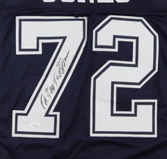 Ed "Too Tall" Jones Signed Cowboy Jersey (JSA COA) Dallas 3xPro Bowl Defsive End