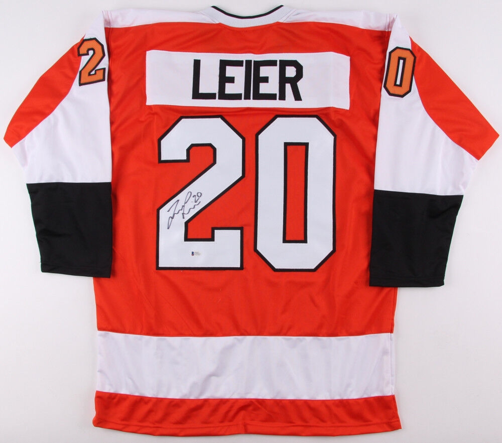 Taylor Leier Signed Flyers Jersey (Beckett COA) Philadelphia Left Winger