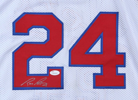 Rick Barry Signed New York Nets Career Highlight Stat Jersey (JSA) 8xAll Star