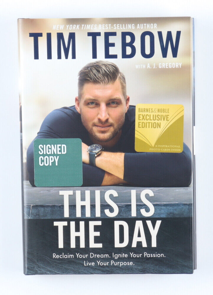 Tim Tebow Signed "This Is The Day" Hard-Cover Book (JSA COA) Ex Florida Gator QB