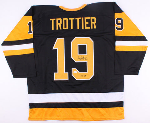 Bryan Trottier Signed Pittsburgh Penguins Jersey Inscribed "HOF 97" (JSA COA)