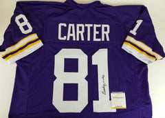 Anthony Carter Signed Vikings Jersey (TSE COA) Minnesota's 3xPro Bowl Receiver