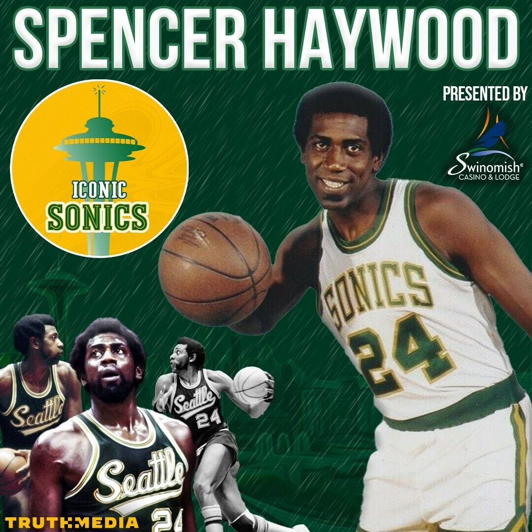 Spencer Haywood Signed Seattle Supersonics Jersey Inscribed HOF 15 ( –