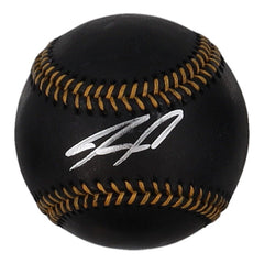 Ronald Acuna Jr. Signed OML Black Leather Baseball (Acuna Jr.) Atlanta Braves OF