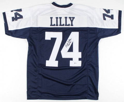 Bob Lilly Signed Dallas Cowboys Throwback Jersey Inscribed "HOF 80"(Beckett COA)