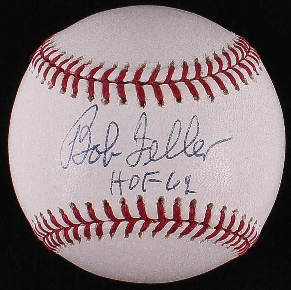 Bob Feller Autographed Signed Cleveland Indians Framed Jersey 