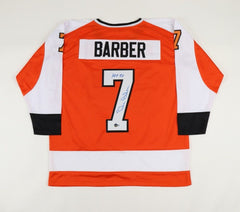 Bill Barber Signed Philadelphia Flyers Jersey Inscribed "HOF 90" (Beckett)