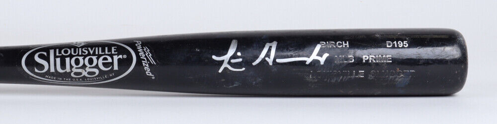 Luis Gonzalez Signed Game-Used Louisville Slugger Bat (JSA) Diamondbac –