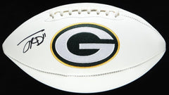 Jayden Reed Signed Green Bay Packers Logo Football (JSA COA) 2022 Rookie W.R
