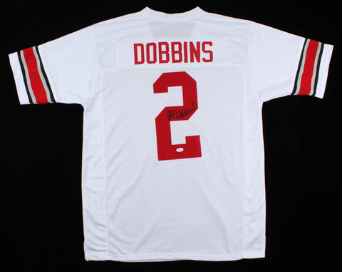 J K Dobbins Signed Buckeyes Jersey (JSA COA) Ohio State 2019 Rose Bowl Champ RB