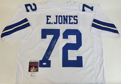 Ed "Too Tall" Jones Signed Cowboys Jersey (JSA COA) Dallas 3xPro Bowl Defsv End