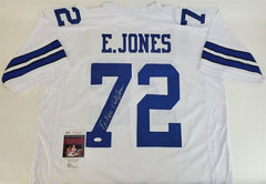 Ed "Too Tall" Jones Signed Cowboys Jersey (JSA COA) Dallas 3xPro Bowl Defsv End