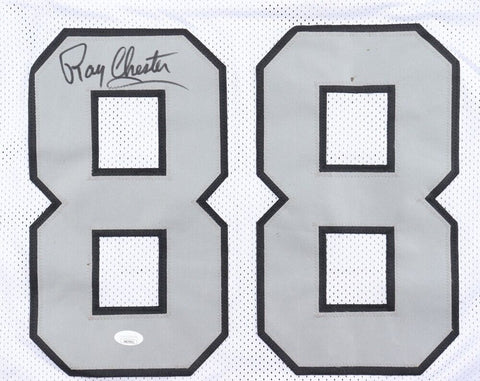 Raymond Chester Signed Oakland Raiders Jersey (JSA) Super Bowl XI & XV Champ