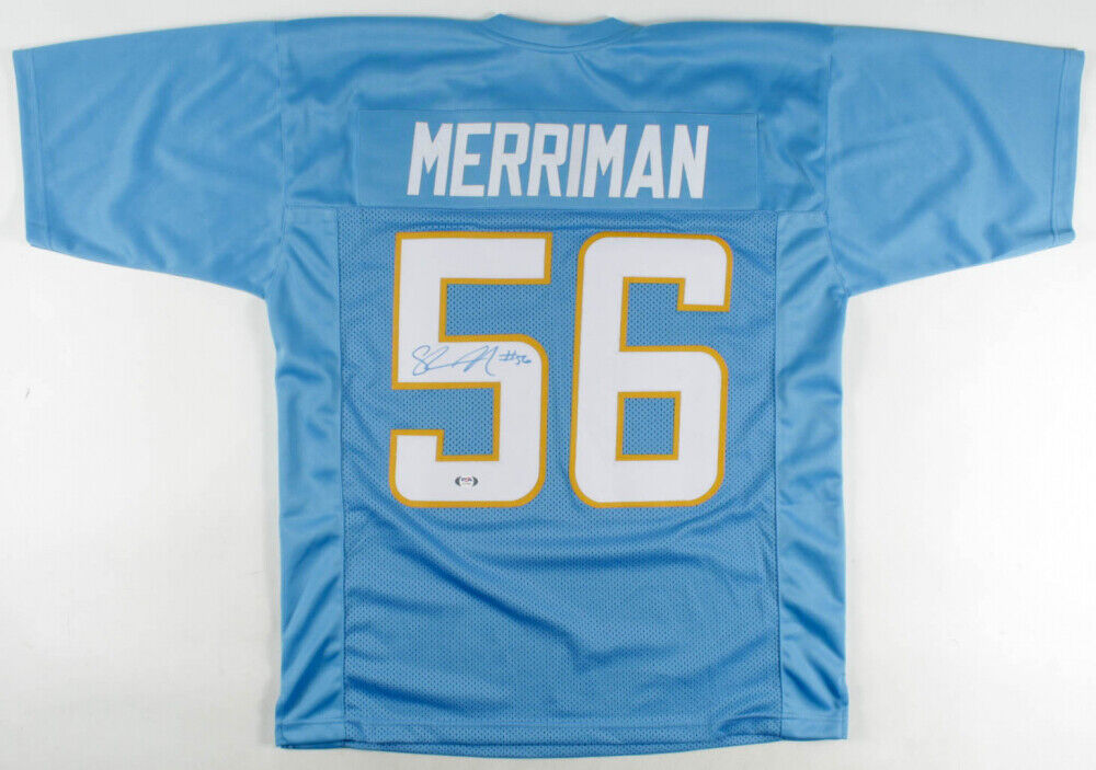 Shawne Merriman Signed San Diego Chargers Jersey (PSA/DNA COA) 3xPro Bowl L.B
