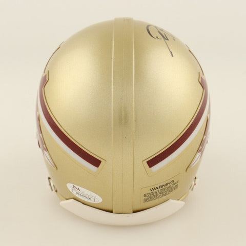 Deion Sanders Signed Florida State Seminoles Mini Helmet (JSA COA) All Pro D.B.