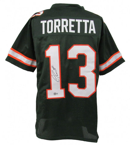 Gino Torretta Signed Miami Hurricanes Jersey (Beckett Holo) 1992 Heisman Trophy