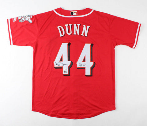 Adam Dunn Signed Reds Jersey Inscribed "462 HR's" (PSA & Tristar Hologram)
