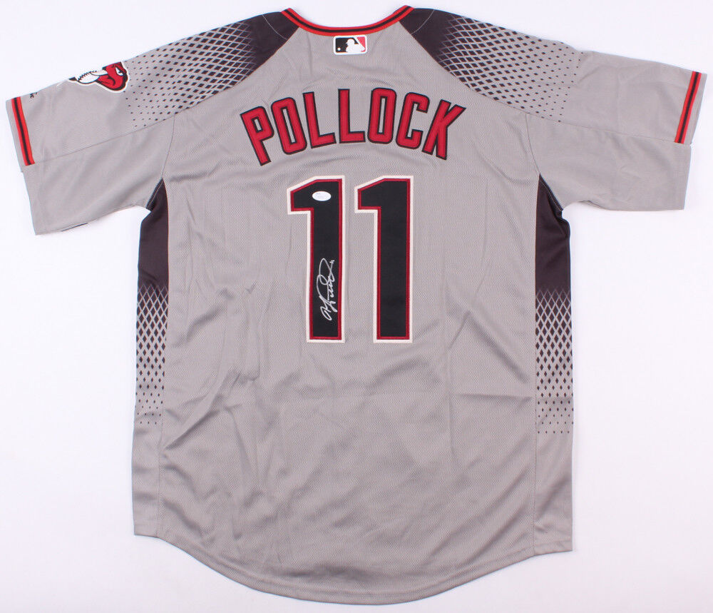 A. J. Pollock Signed Arizona Diamondbacks Majestic MLB Style Jersey (J –